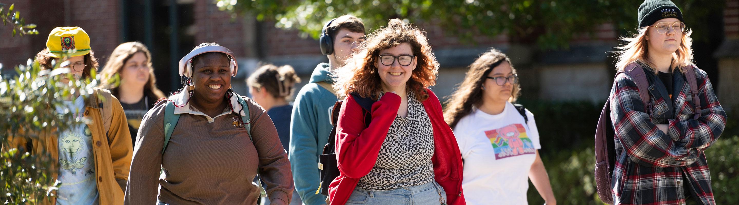 Students Smiling on Campus